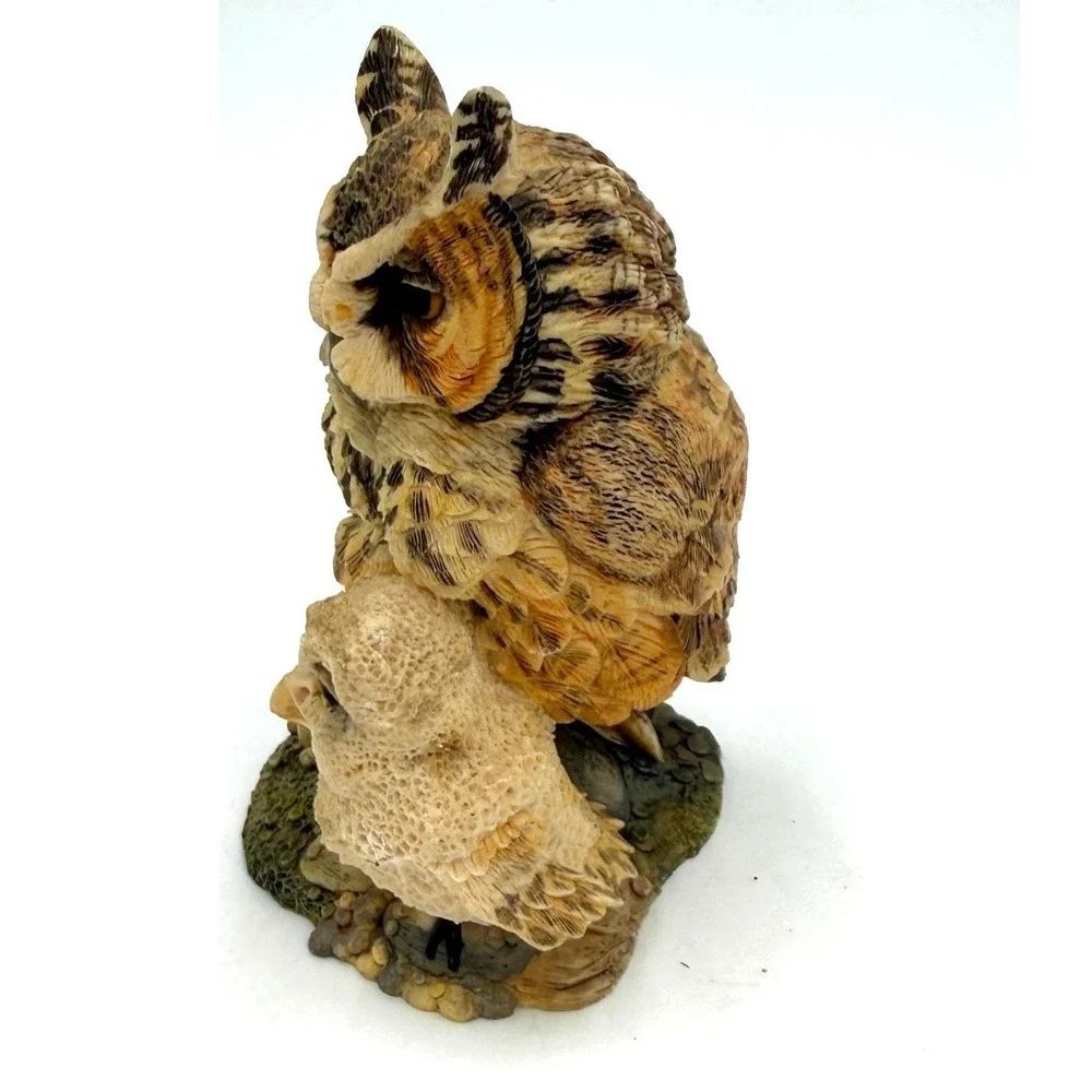 Hamilton Collection Owl Figurine By Mother's Side Russell Willis 1994 Brown